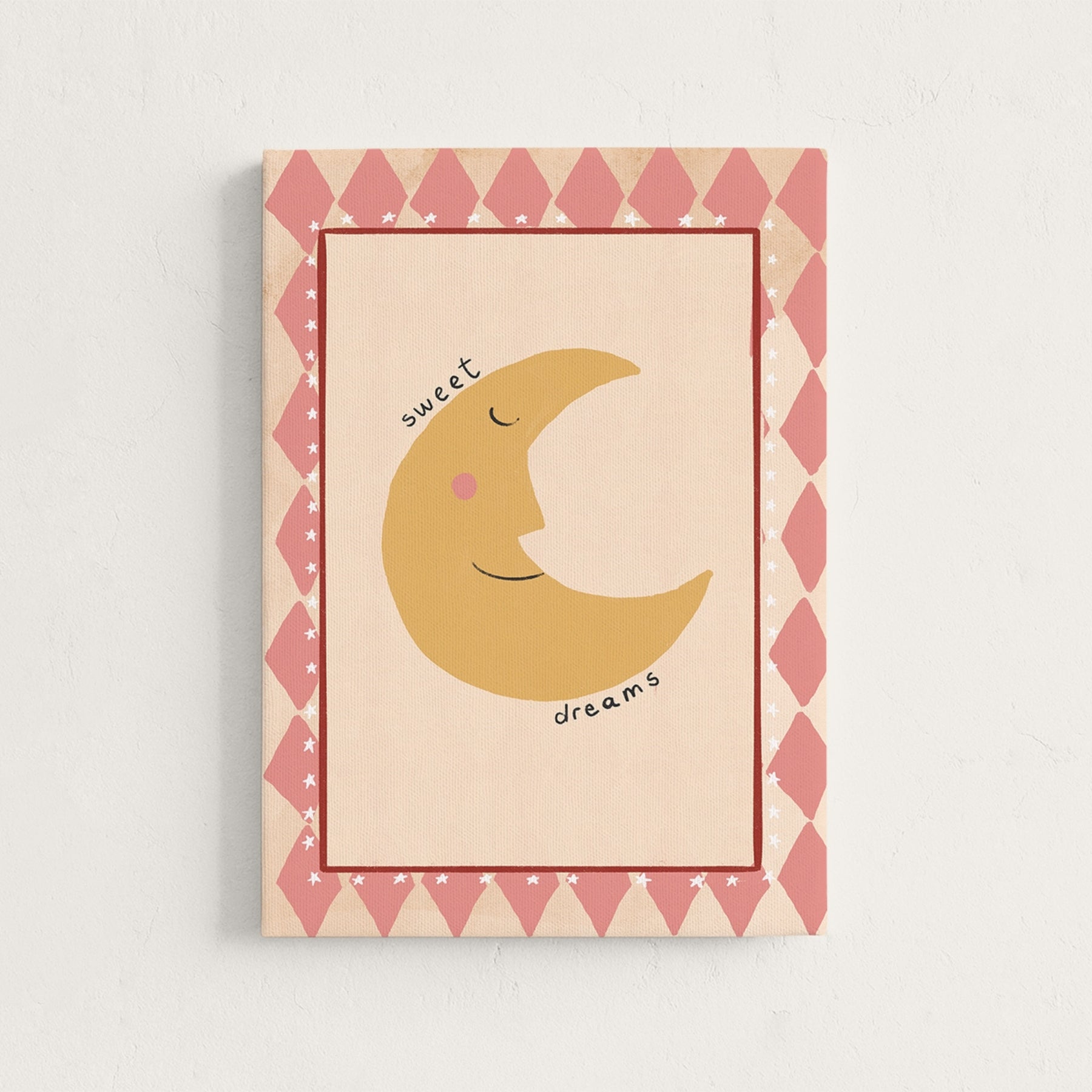Stampa su tela per cameretta "Sogni d'oro - Luna"