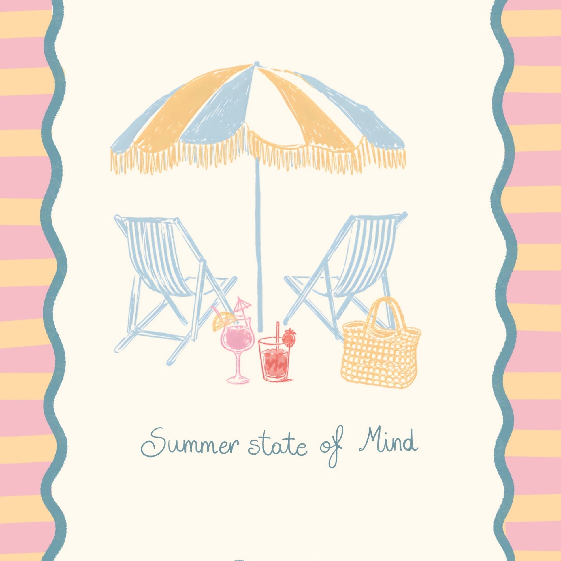 Poster costiero di spiaggia