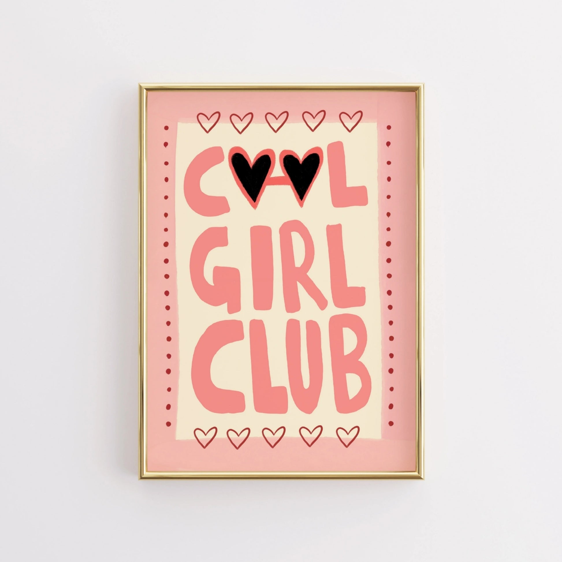 Affiche pour chambre d'enfant Cool Girl Club