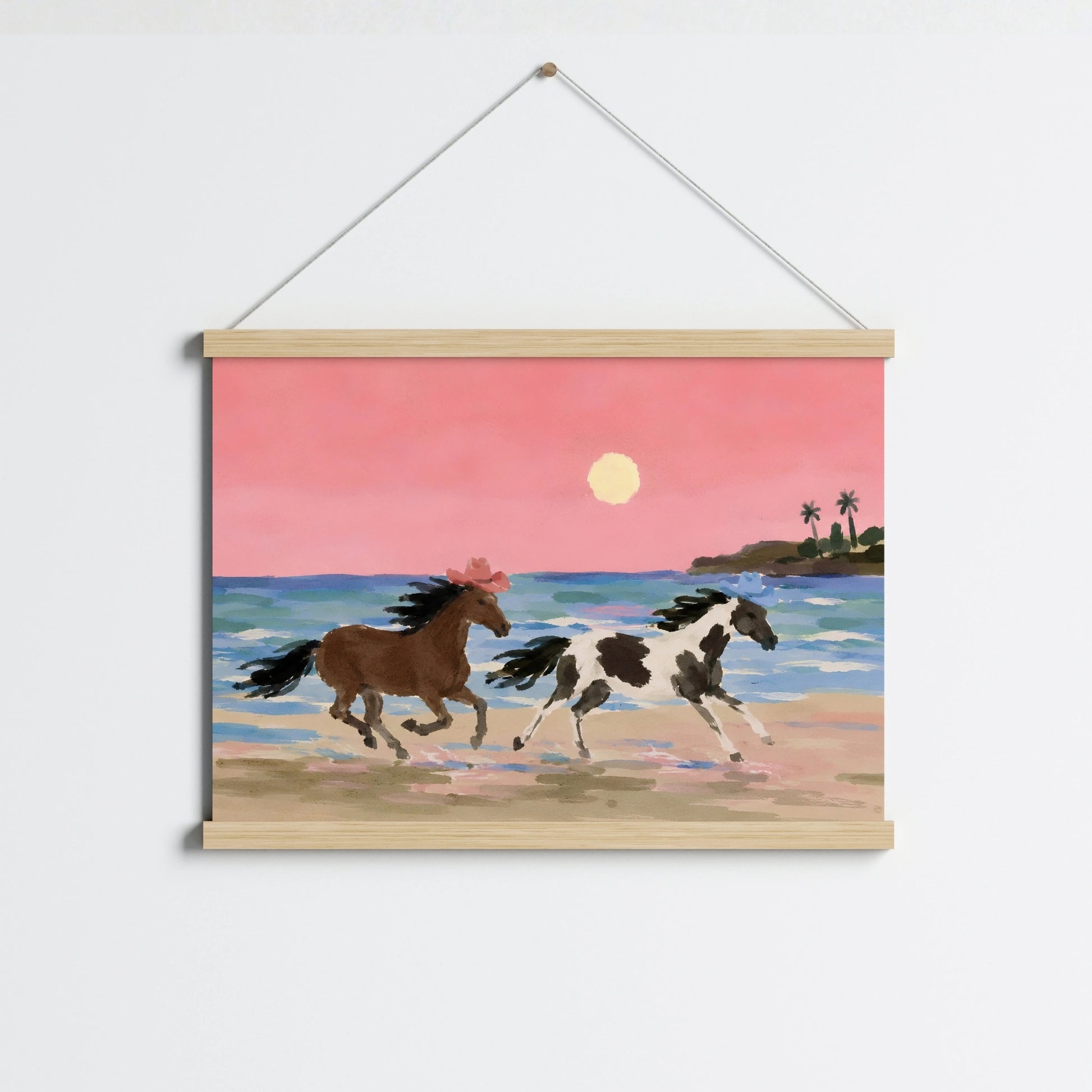 Coastal Cowgirl Horse Wall Art