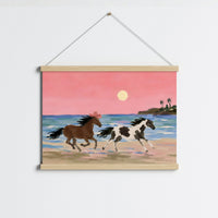 Coastal Cowgirl Horse Wall Art
