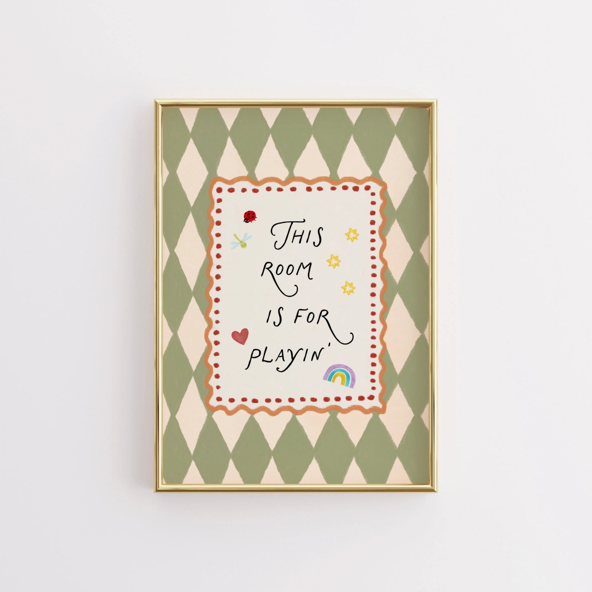 Stampa per cameretta Questa stanza è fatta per giocare