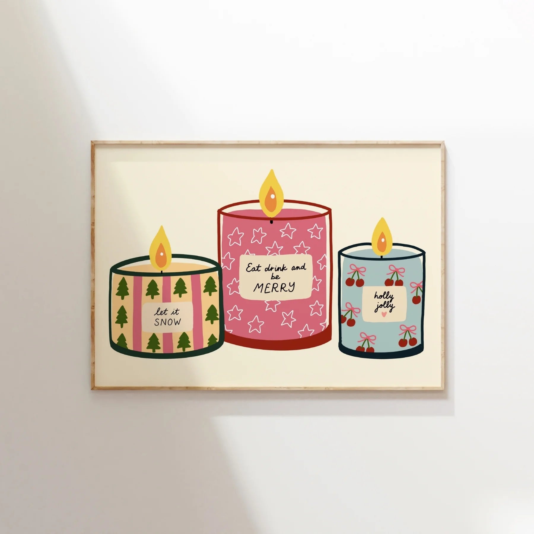 Festive Christmas Candles – Poster di Natale