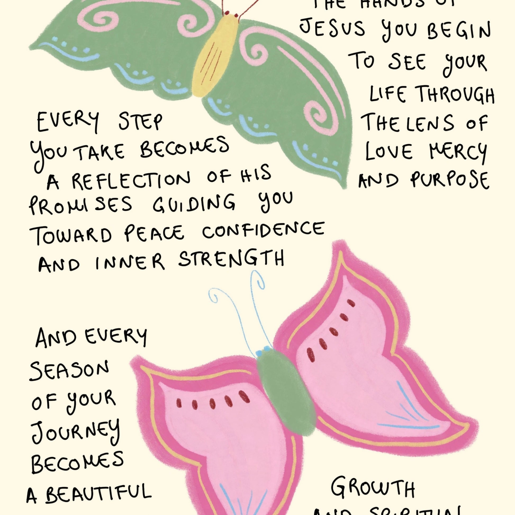 Décoration murale papillon chrétienne