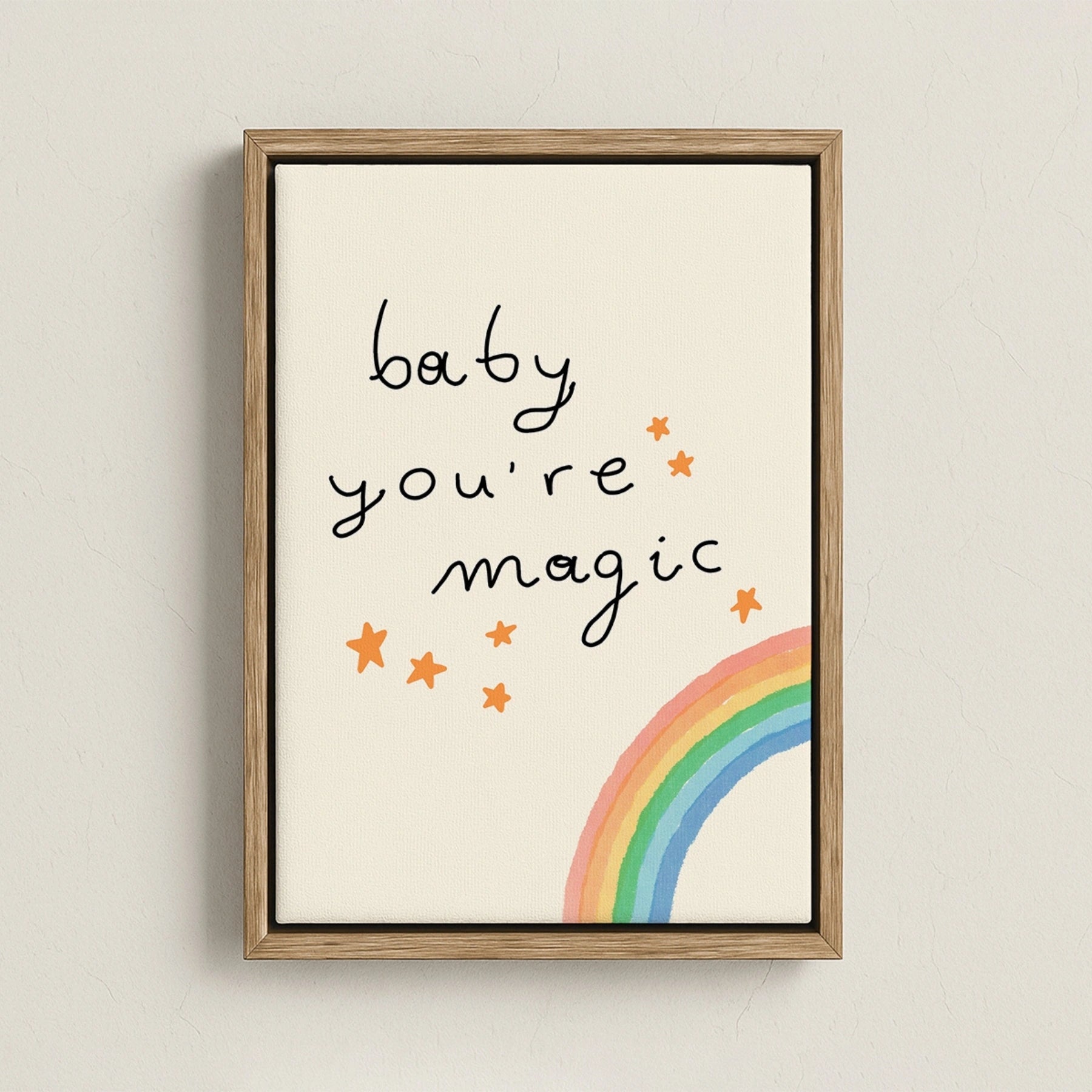 Stampa su tela per cameretta dei bambini "Baby You're Magic" 
