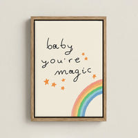 Stampa su tela per cameretta dei bambini "Baby You're Magic" 