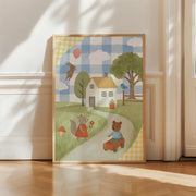 Whimsical Animal Village – Nursery & kids wall art