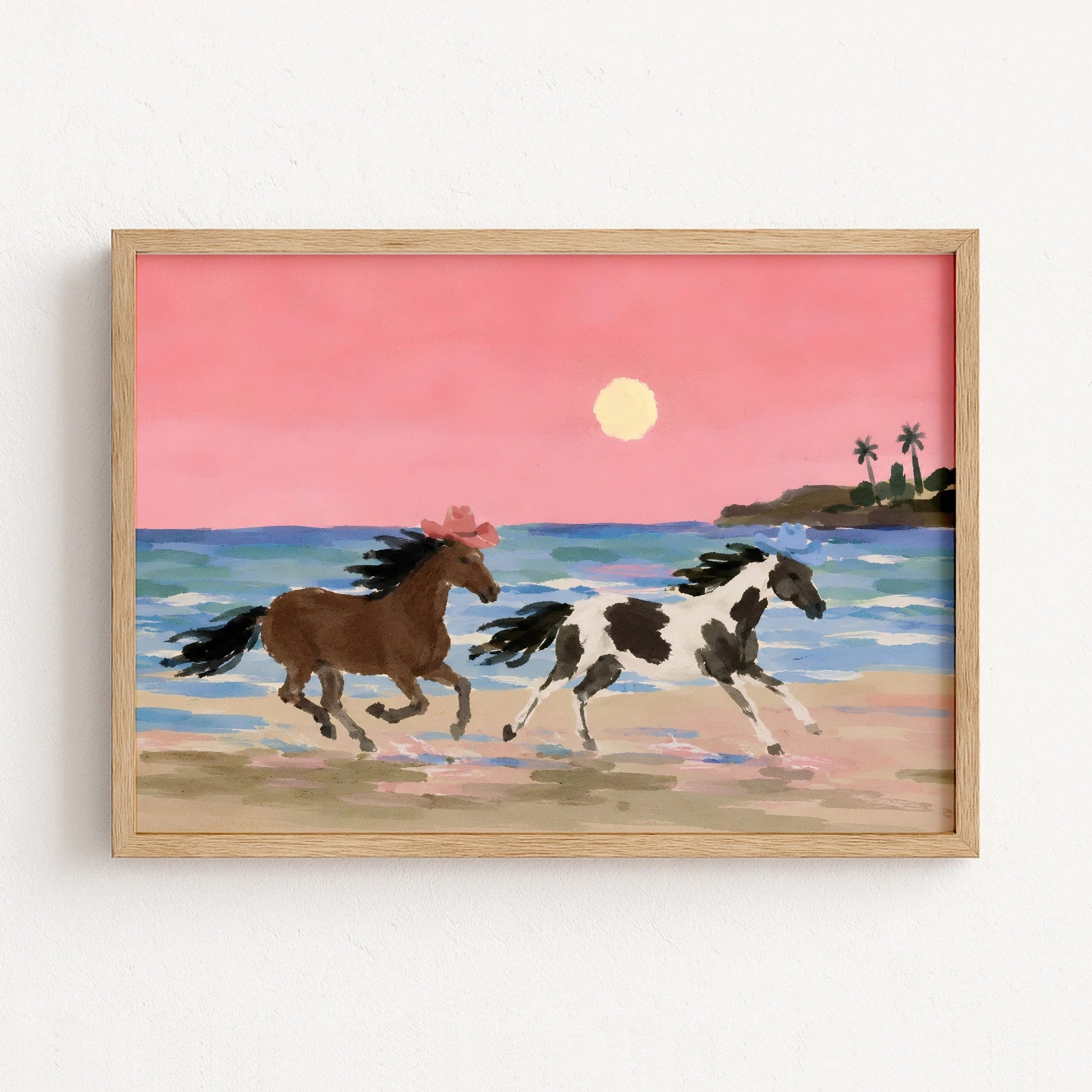 Coastal Cowgirl Horse Wall Art