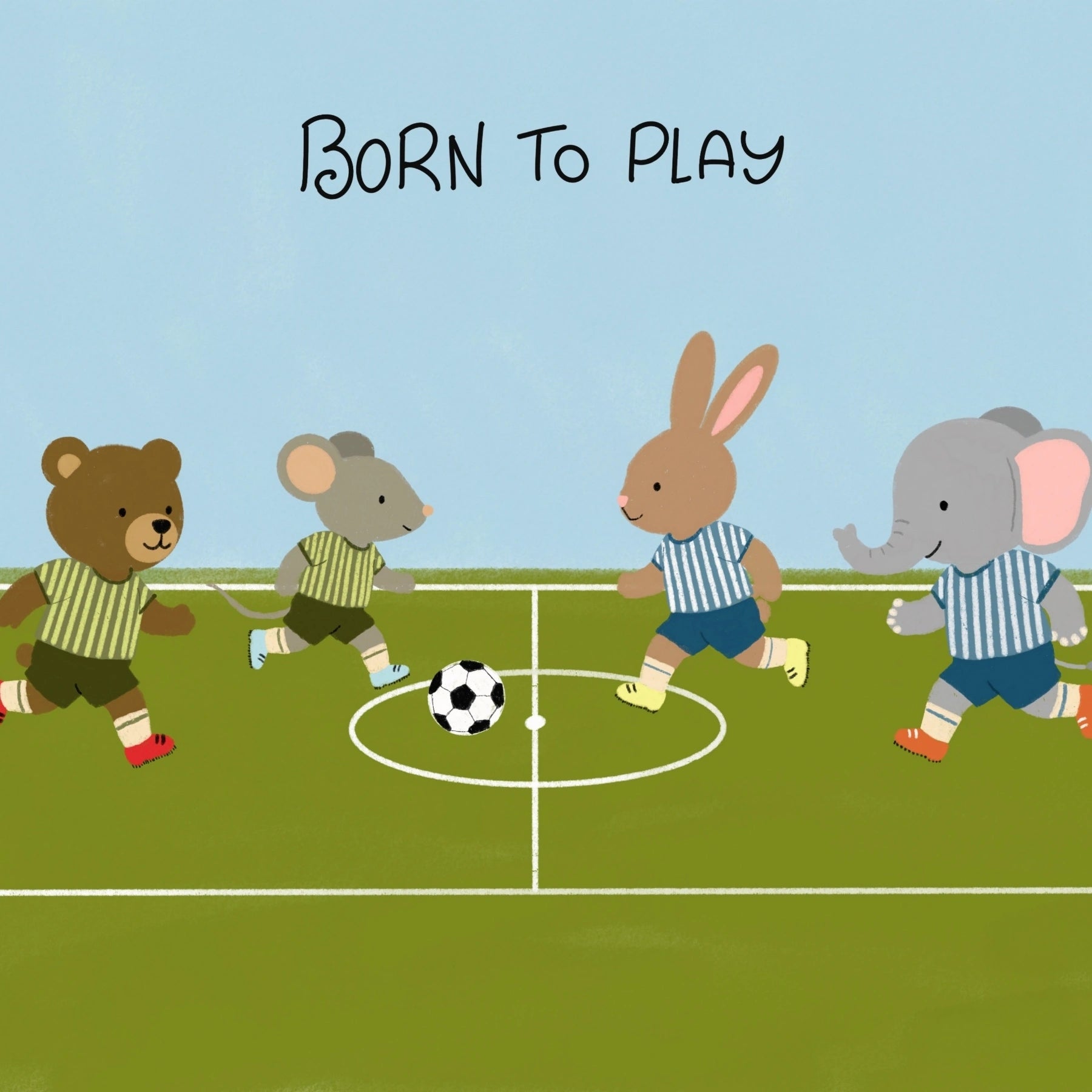 Born To Play Soccer Nursery Print