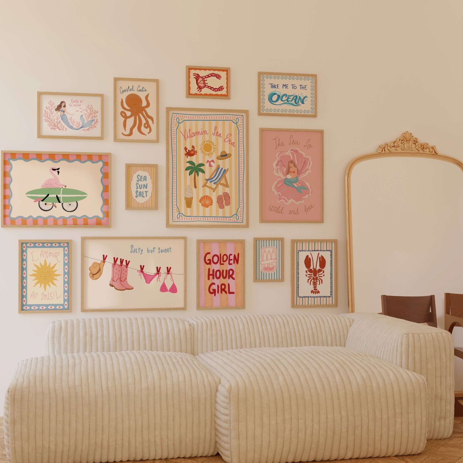 Ensemble de 20 imprimés tendance faits main pour l'été