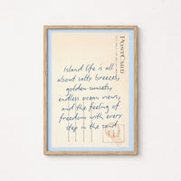 Summer postcard Wall Art - Trendy Coastal Print