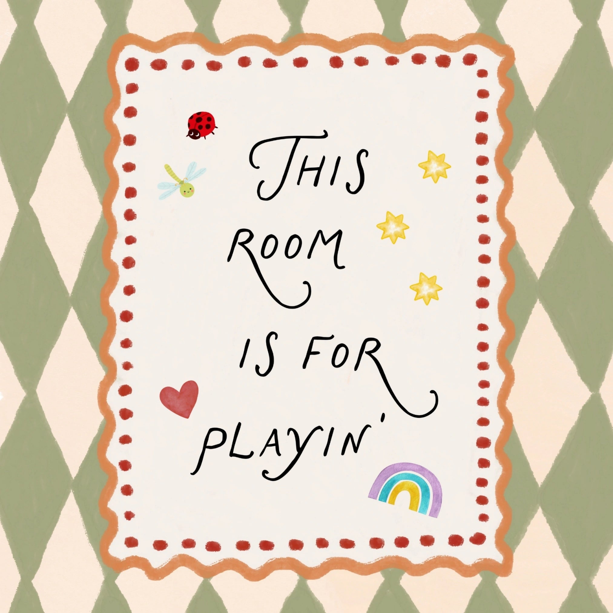 Stampa per cameretta Questa stanza è fatta per giocare