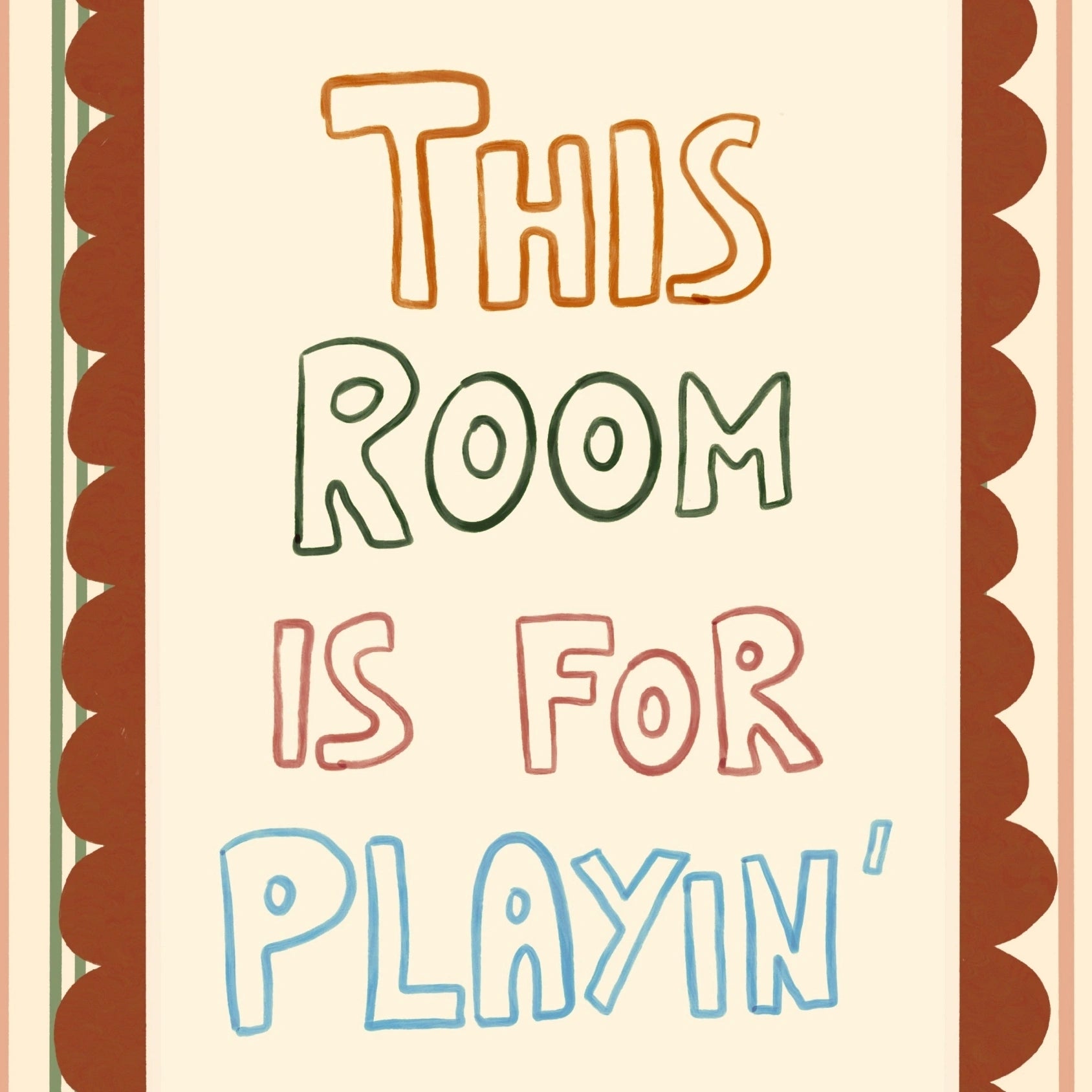 Arte murale vintage per bambini