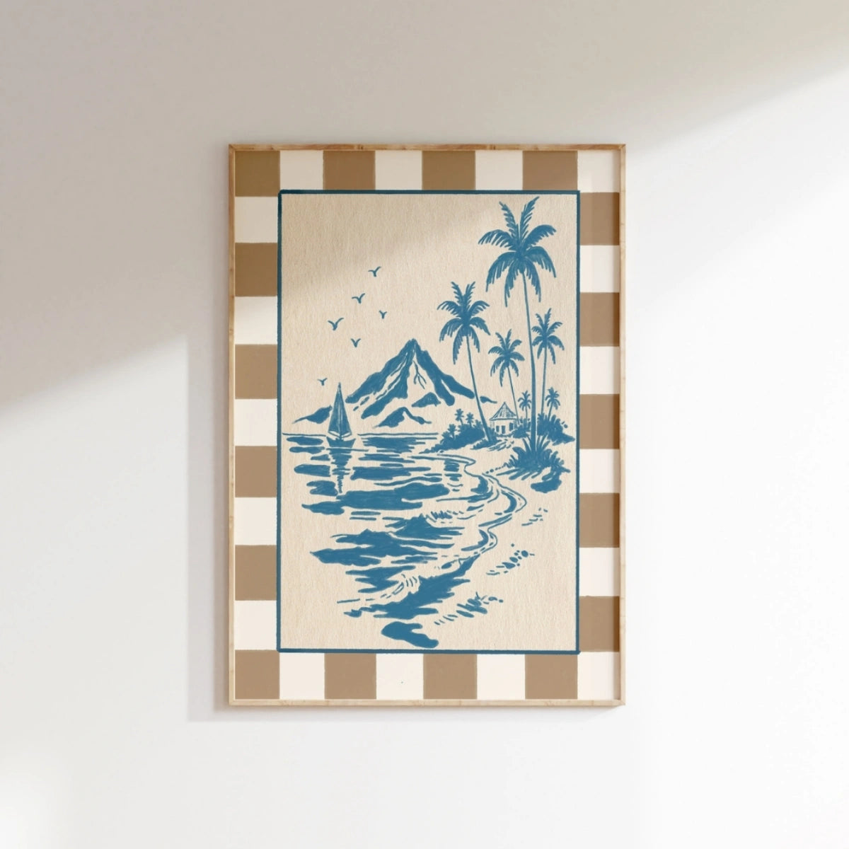 Coastal Beach Landscape Print, Coastal Wall Decor