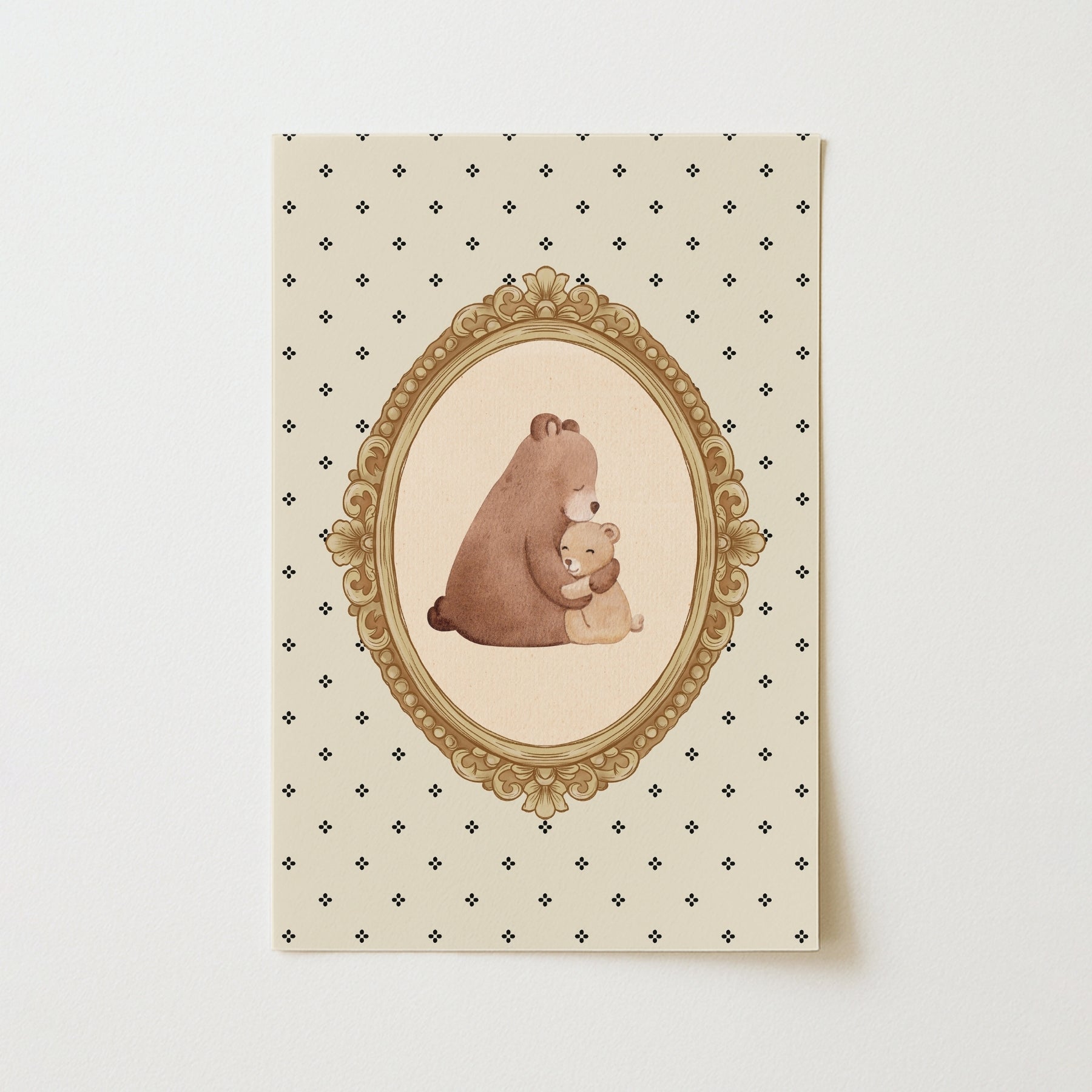 Lámina Familia de Osos para Cuarto Infantil