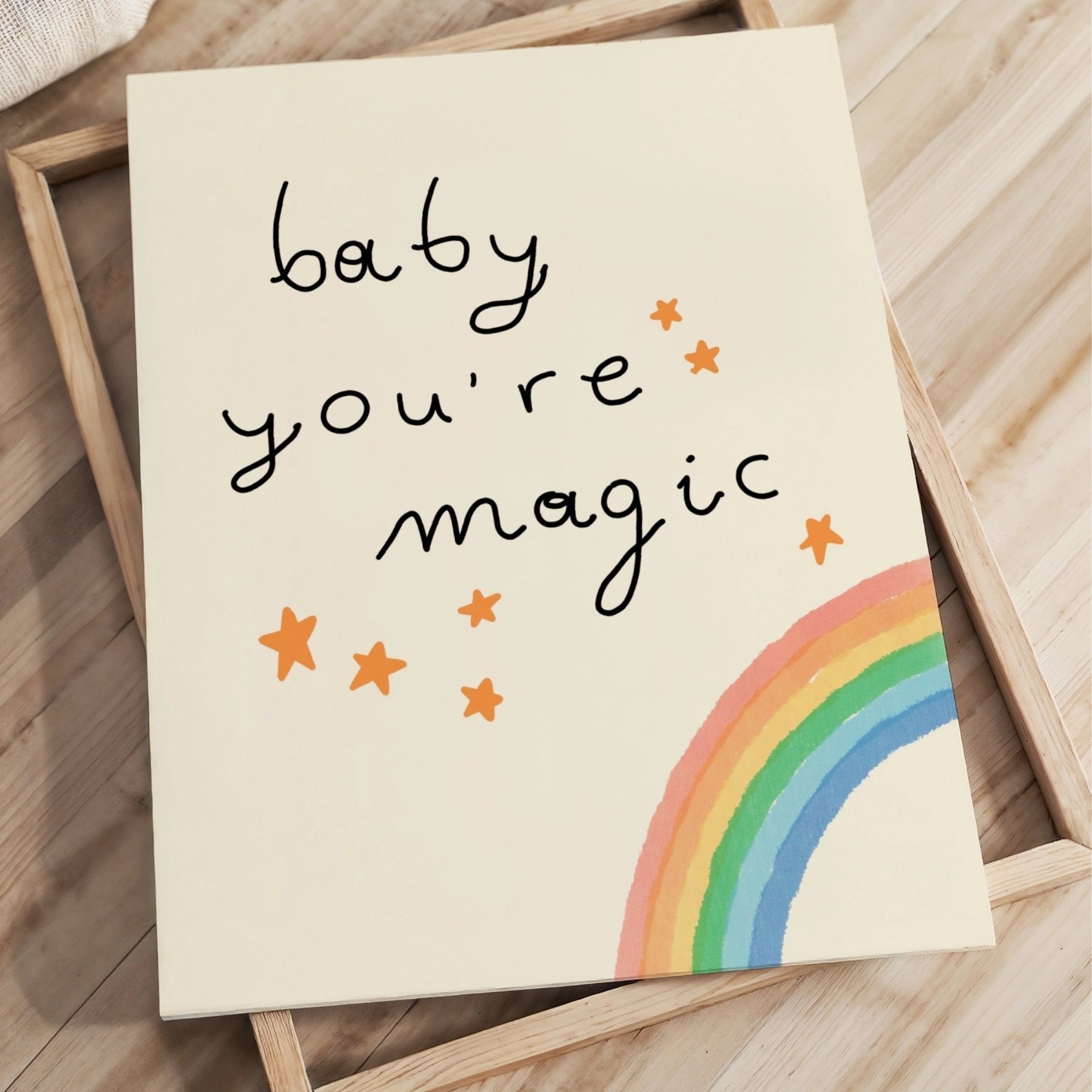 Stampa su tela per cameretta dei bambini "Baby You're Magic" 
