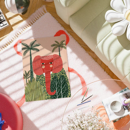 Elephant Wall Art – Whimsical Safari Animal Print