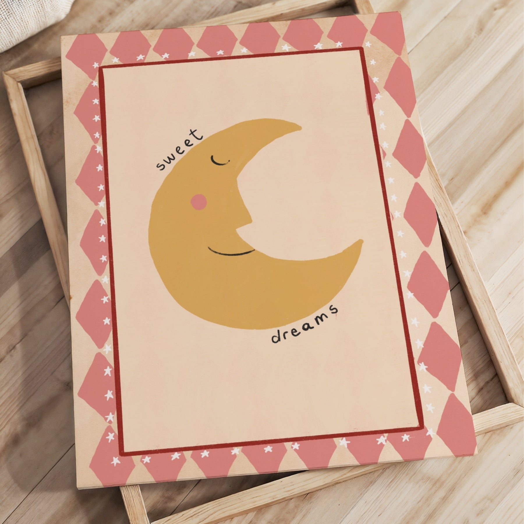 Stampa su tela per cameretta "Sogni d'oro - Luna"