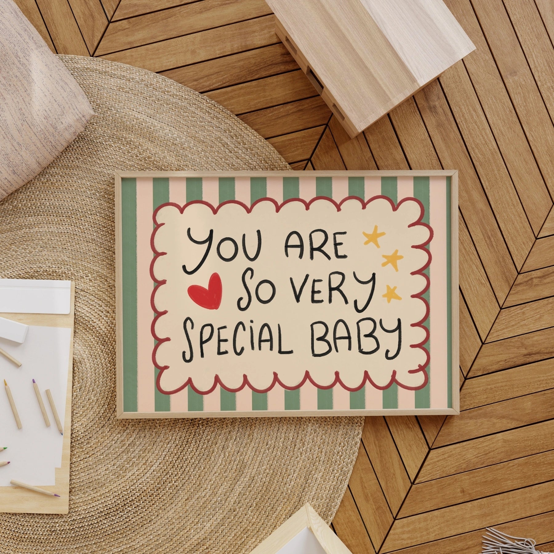 You Are So Very Special Baby Wall Art, Colorful Kids Decor