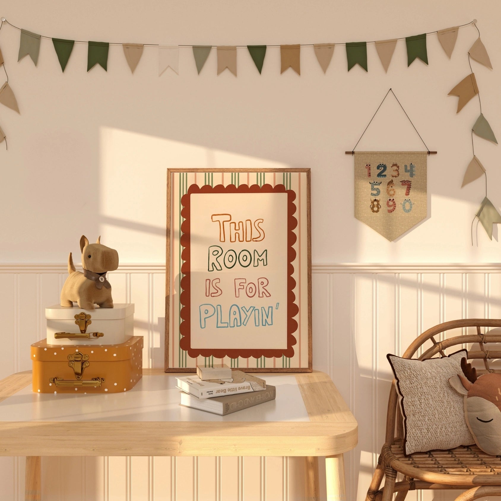 Arte murale vintage per bambini