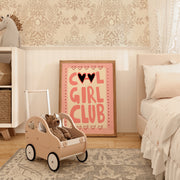Cool Girl Club Hearts – Nursery & Kids Wall Art