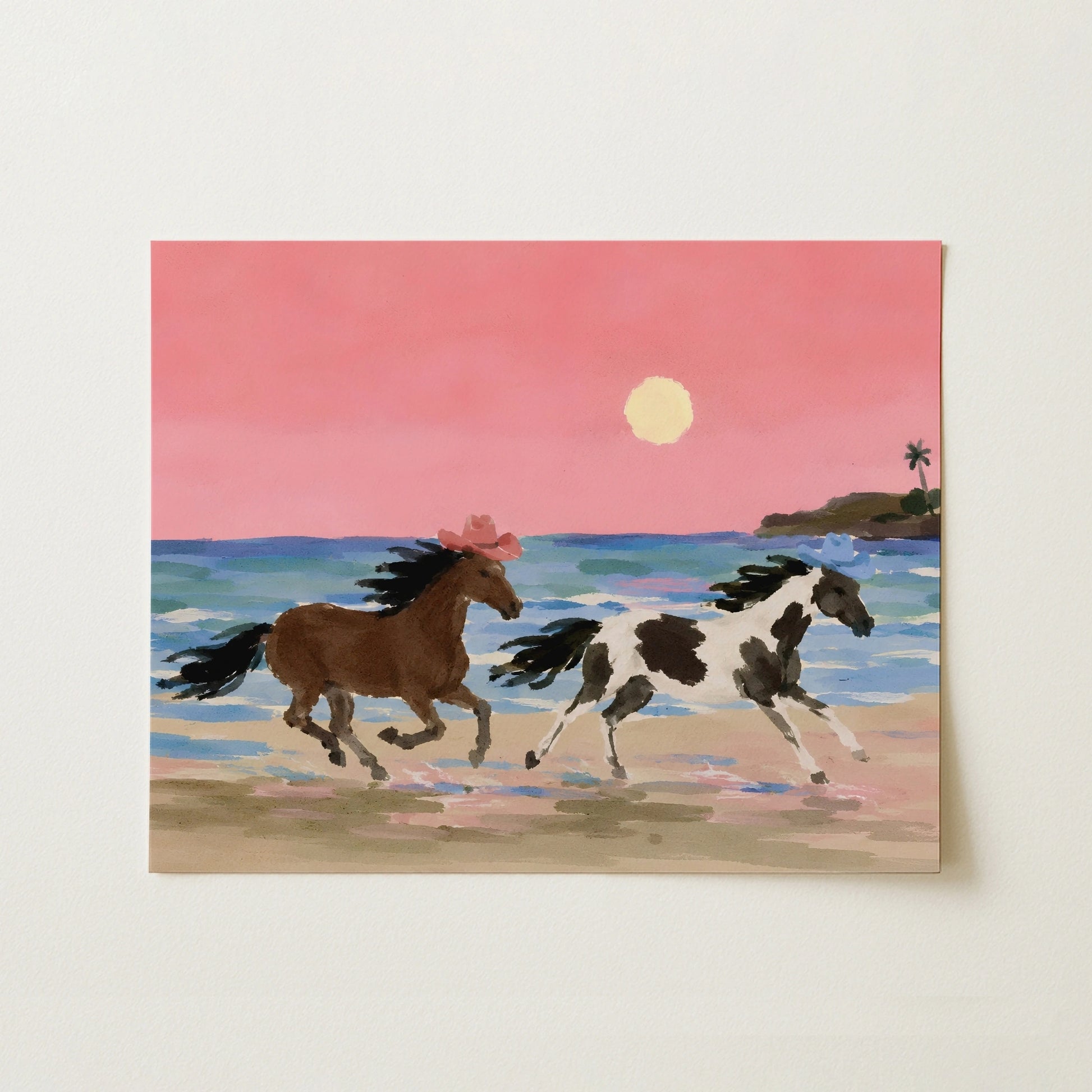 Coastal Cowgirl Horse Wall Art