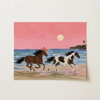 Coastal Cowgirl Horse Wall Art