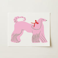 Pink Poodle Wall Art – Cute Dog Print for Girls Room