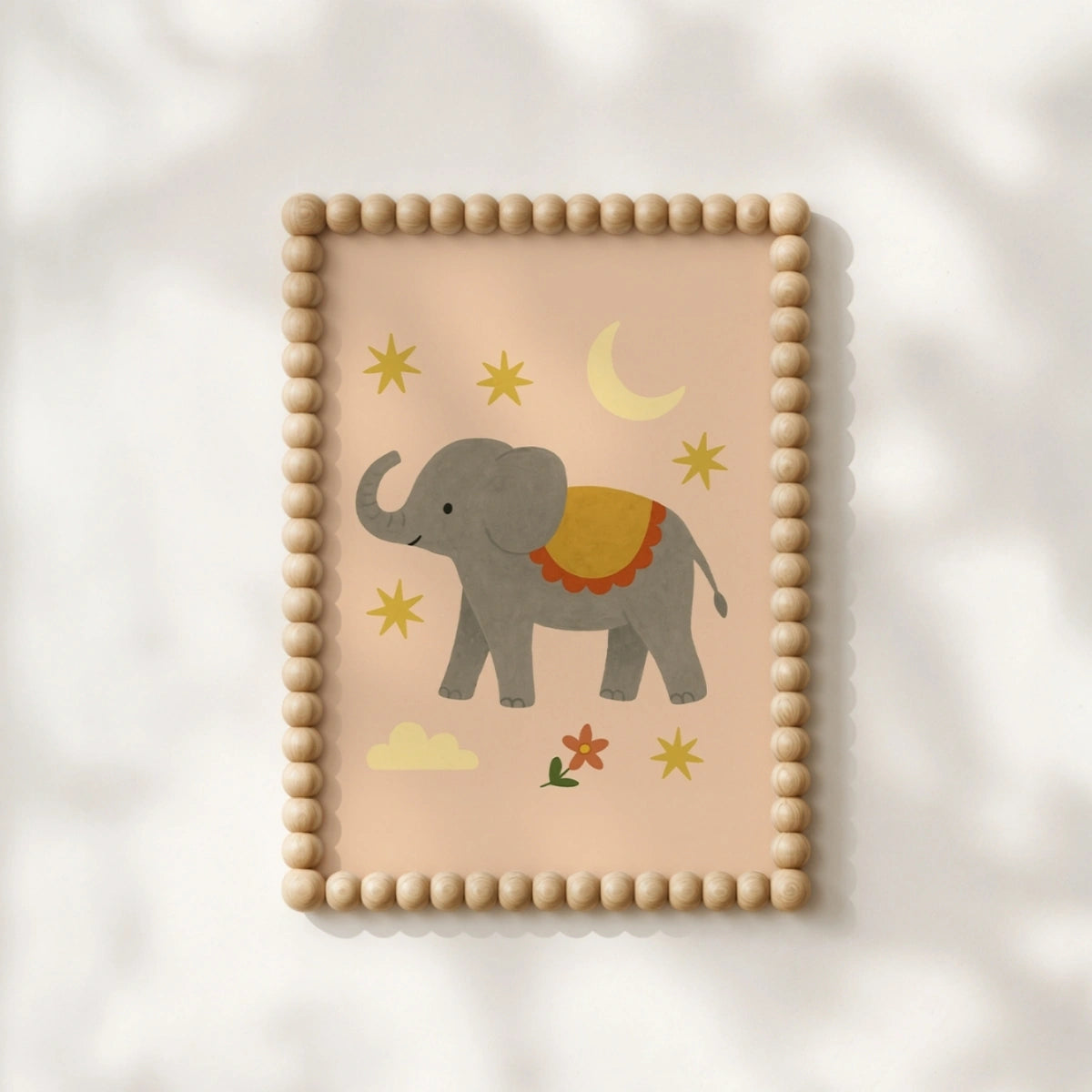 Elephant Nursery Print, Colorful Kids Decor