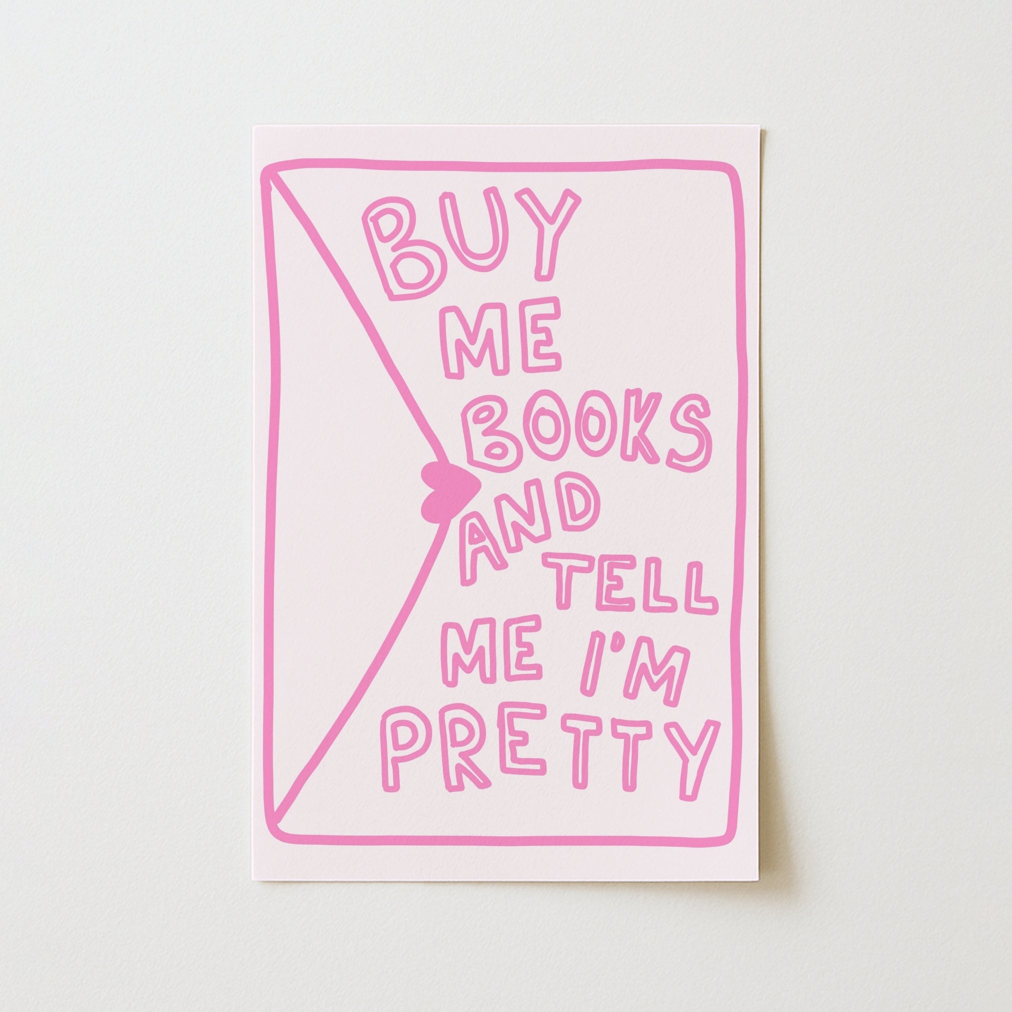 Buy Me Books  – Cute Bookish Print
