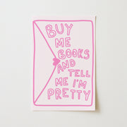 Buy Me Books Pink – Arte de pared literario