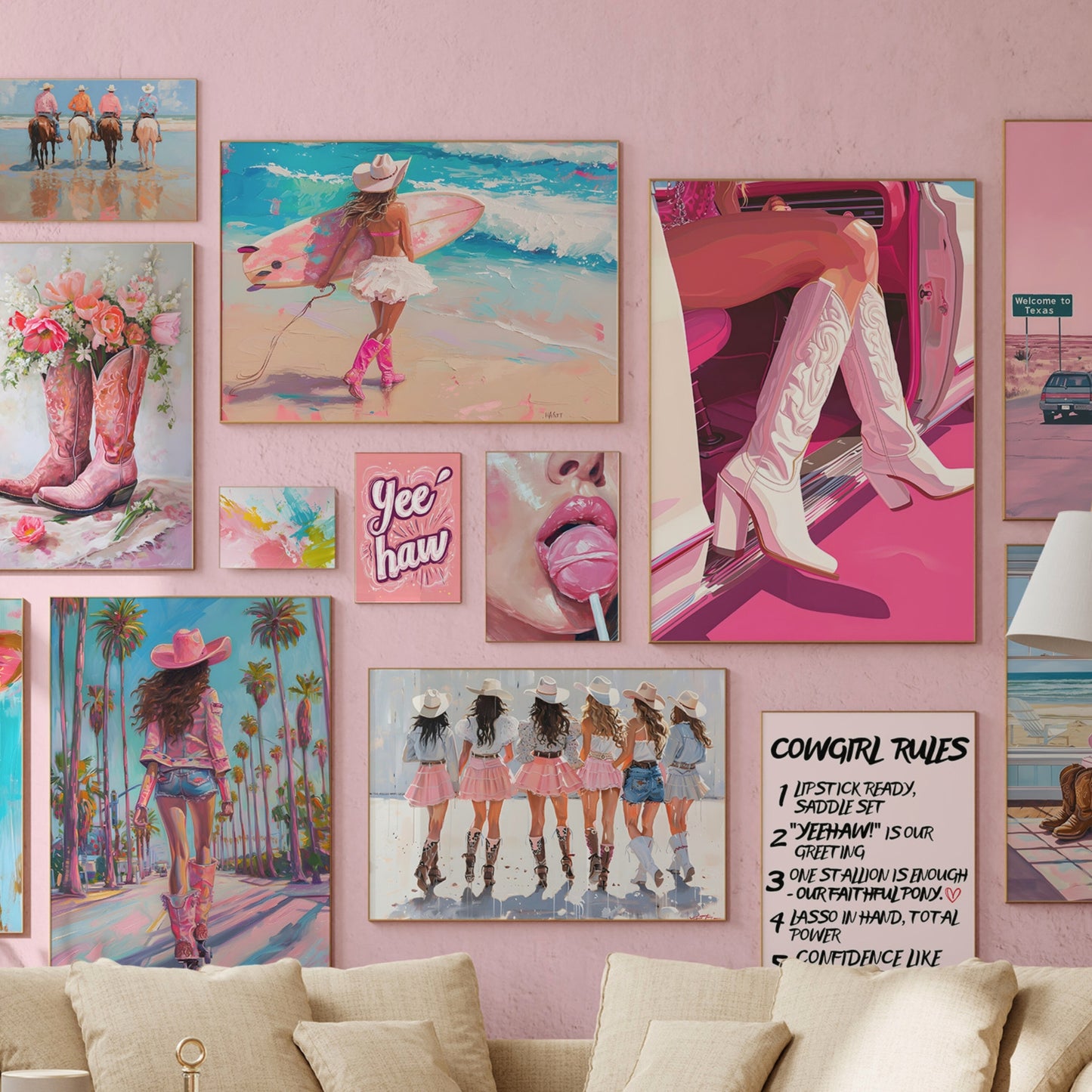 Maximalist Cowgirl, over 220 prints