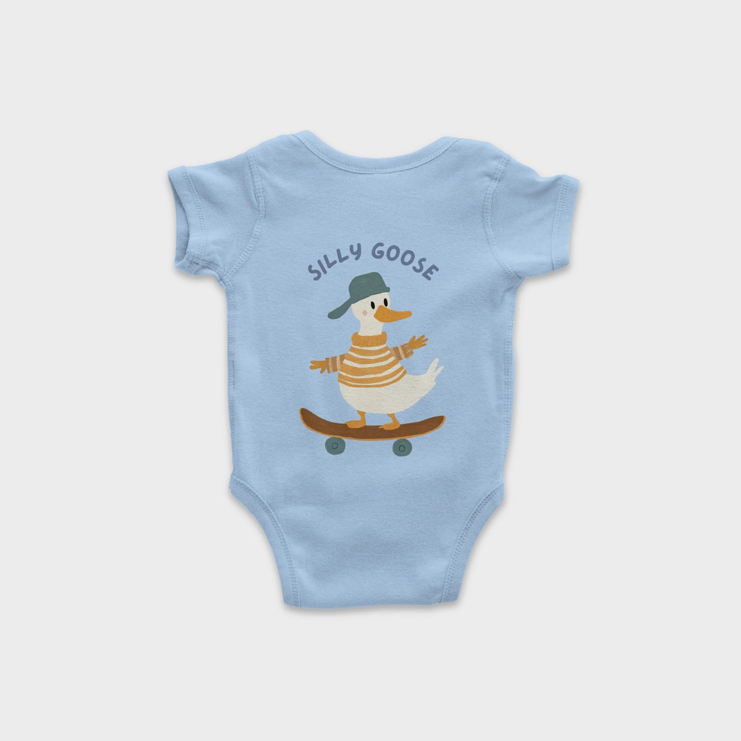 Silly Goose Skateboard – Baby Short Sleeve Bodysuit