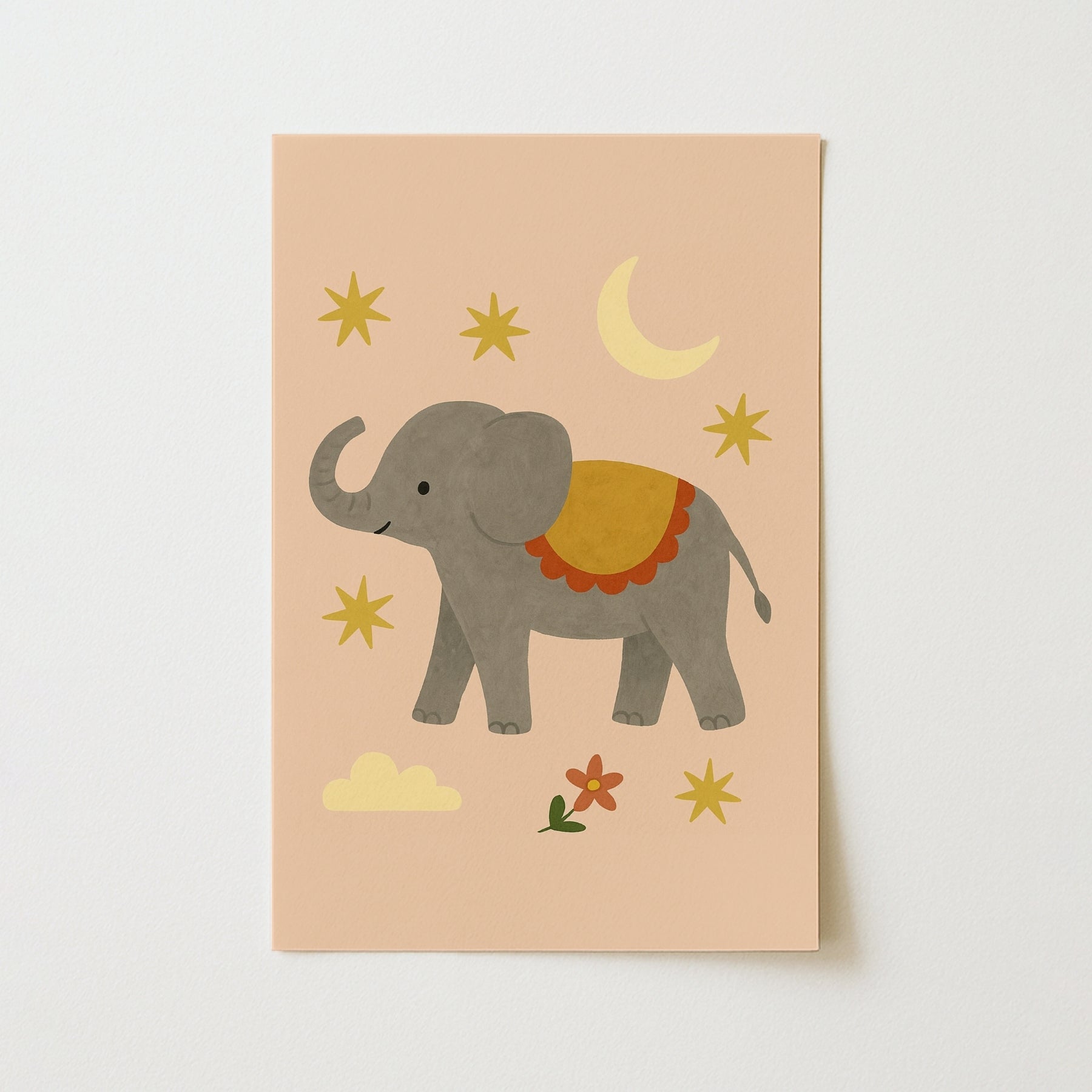 Impression de chambre d'enfant d'éléphant