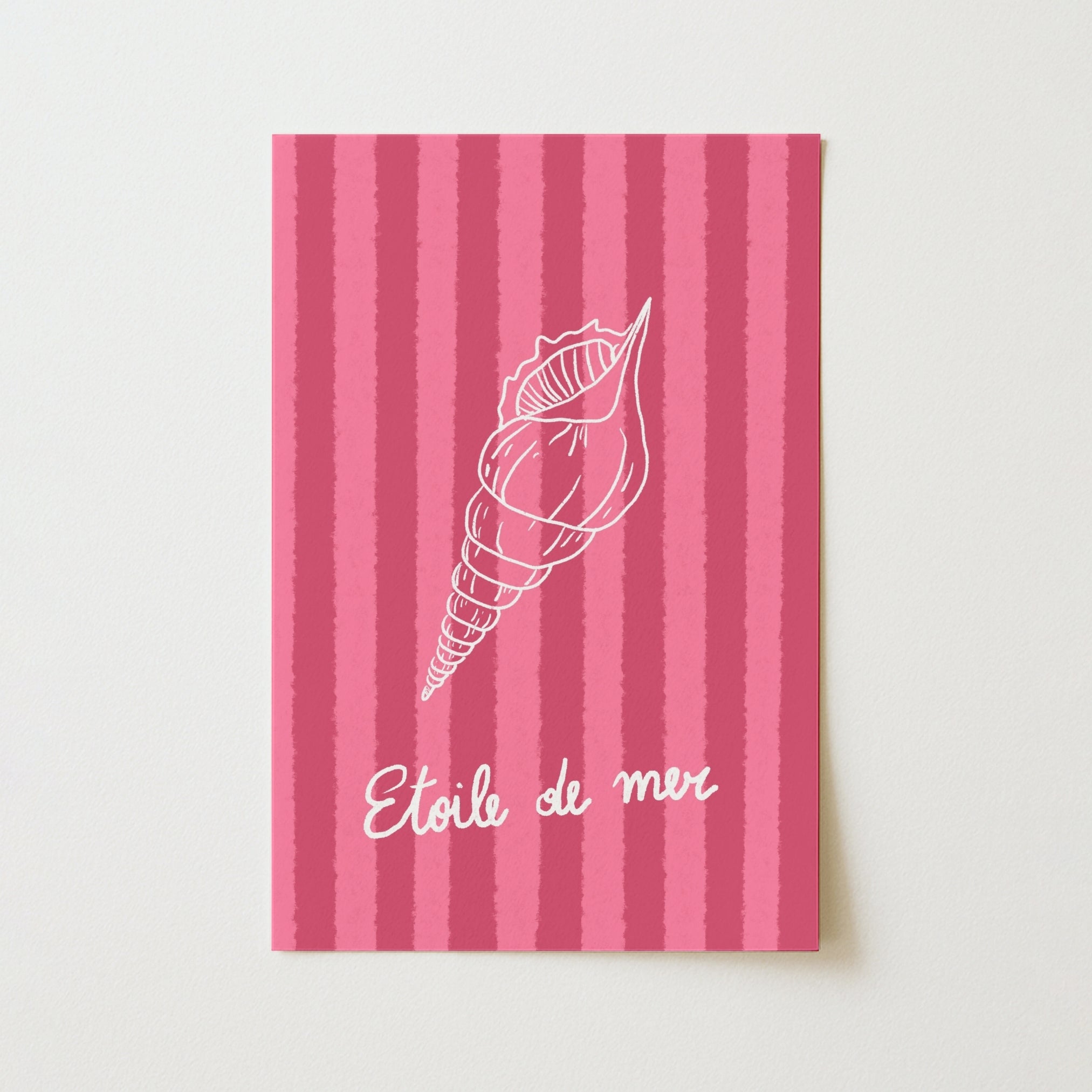 Étoile de Mer Print – Pink French Coastal Wall Art