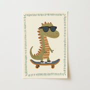 Cool Dinosaur Skateboard Art – Nursery & kids wall art