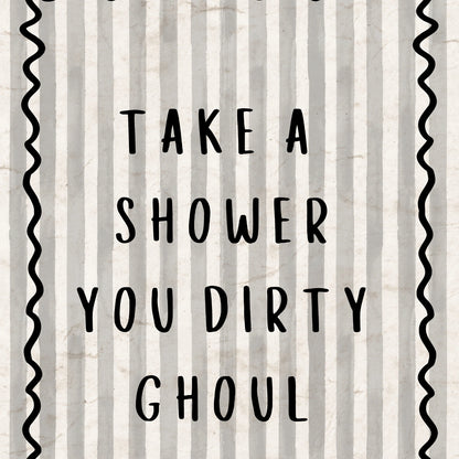 Funny Halloween Bathroom Wall Art