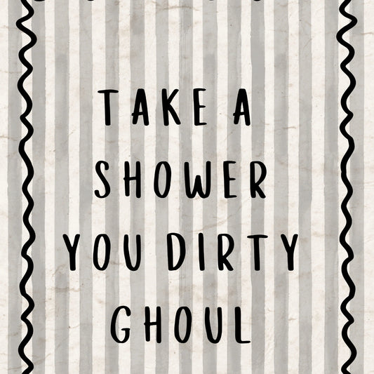 Funny Halloween Bathroom Wall Art