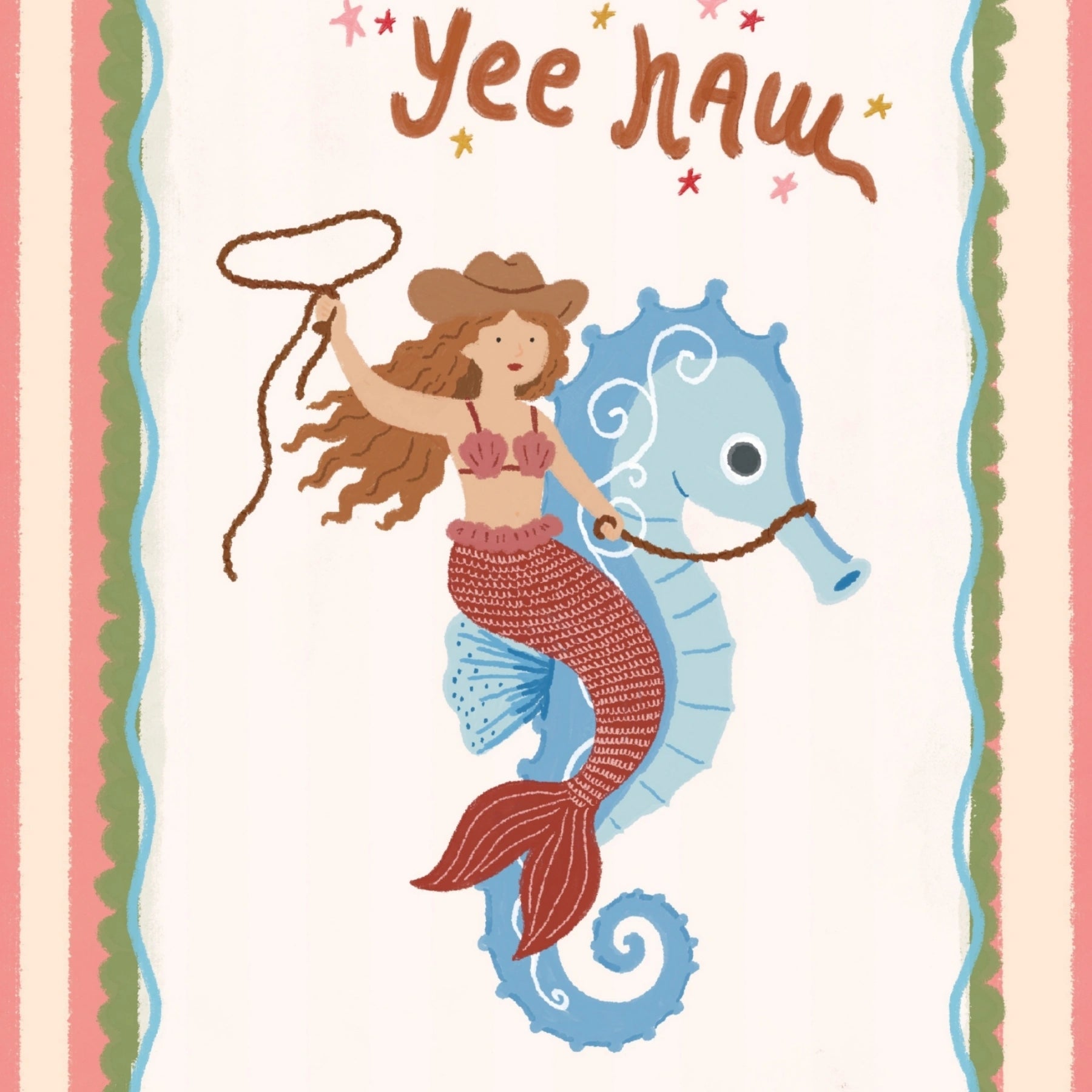 Cowgirl Mermaid Poster