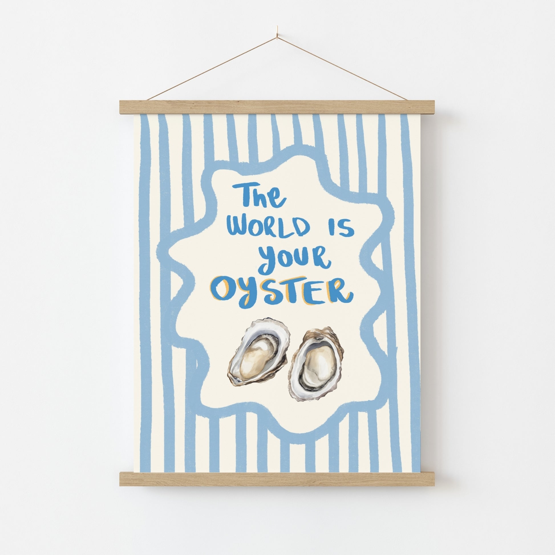 Stampa "The World Is Your Oyster" - Arte Murale da Cucina Costiera, Decorazione Murale Costiera