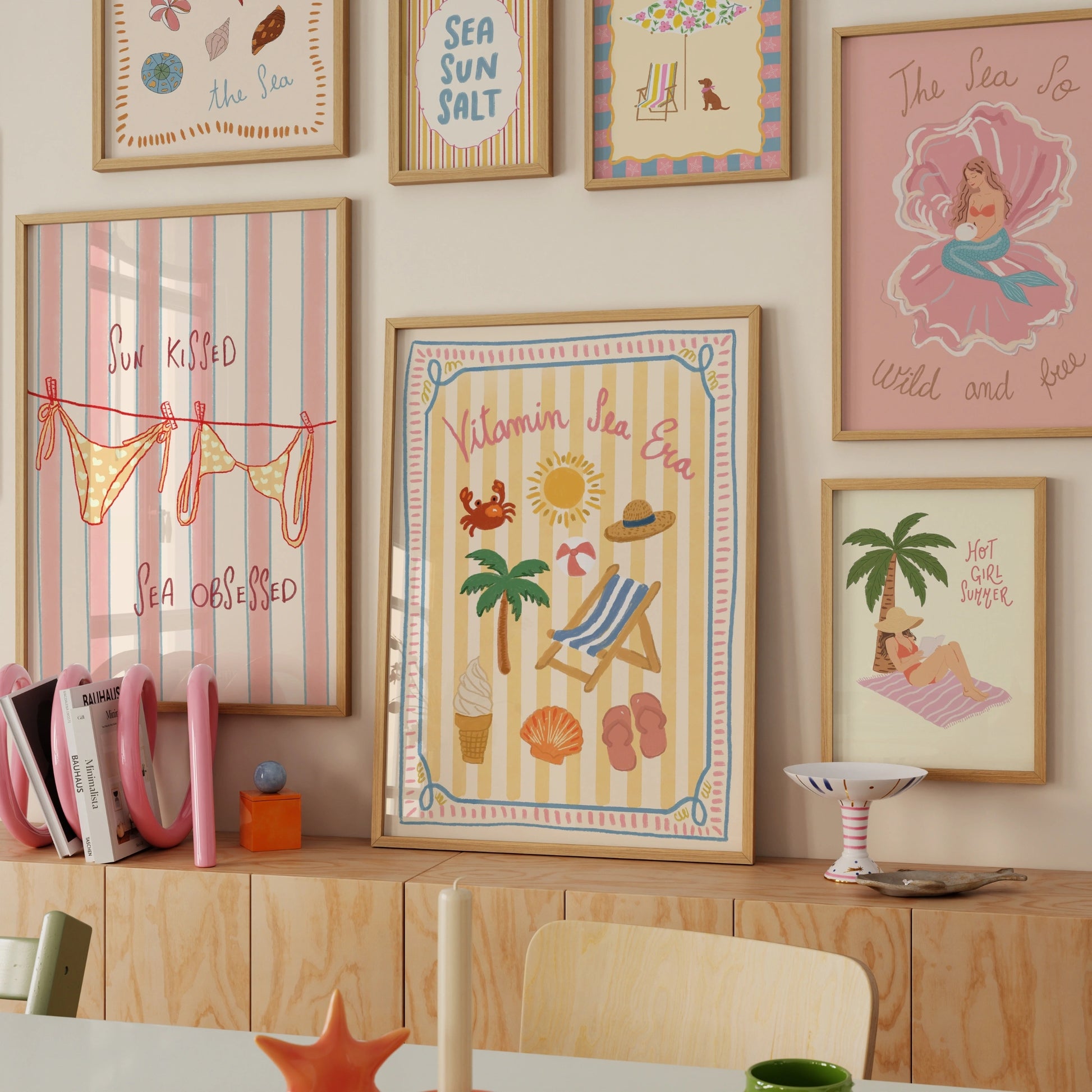 Ensemble de 20 imprimés tendance faits main pour l'été