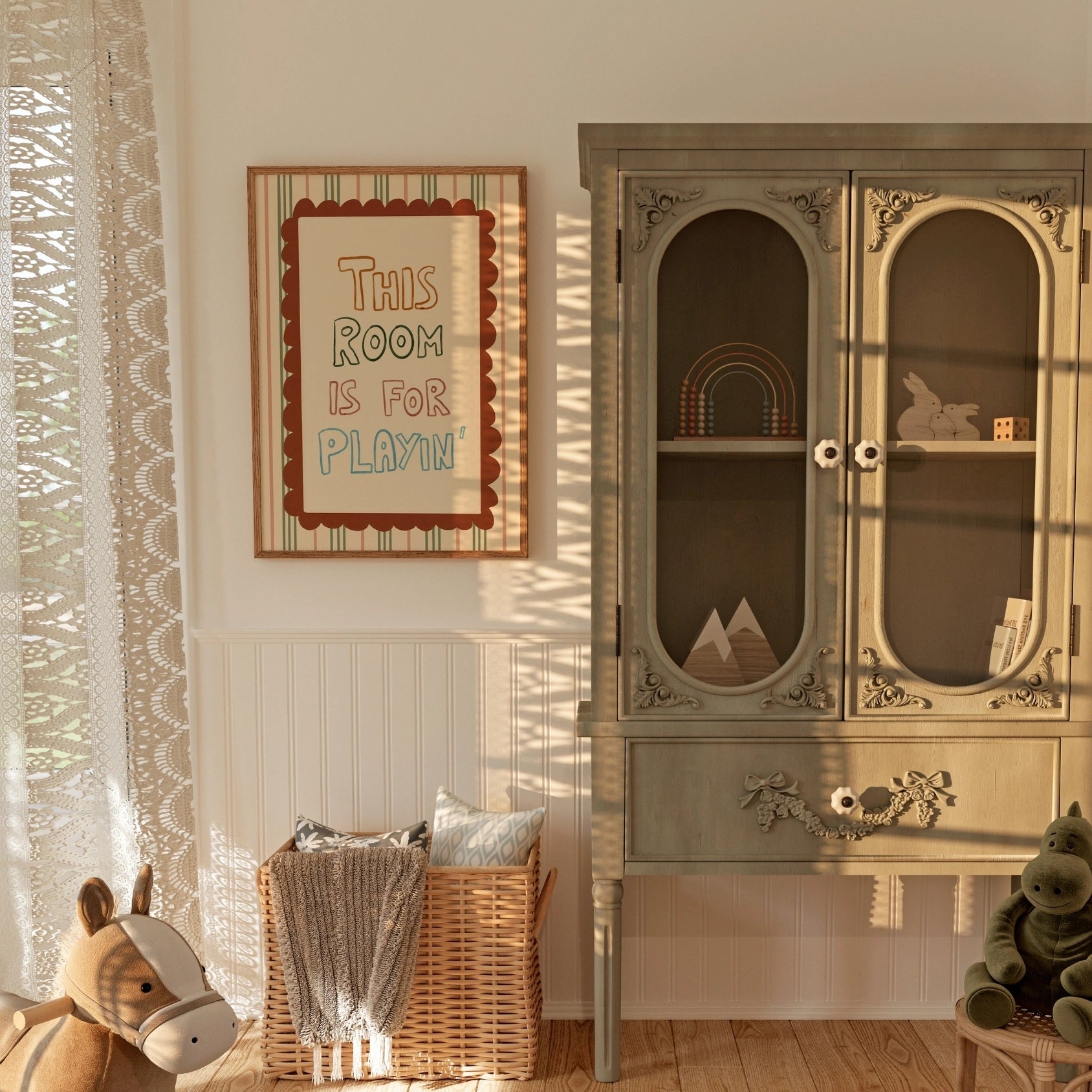 Arte murale vintage per bambini