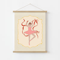 Décoration murale de ballet pour filles - Décoration de chambre de ballerine rose, Décoration vintage pour chambre d'enfant