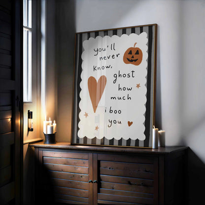 Ghost Love Halloween Print – Cute Wall Art