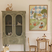 Whimsical Animal Village – Nursery & kids wall art