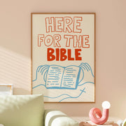 Here for the Bible – Christian Wall Art