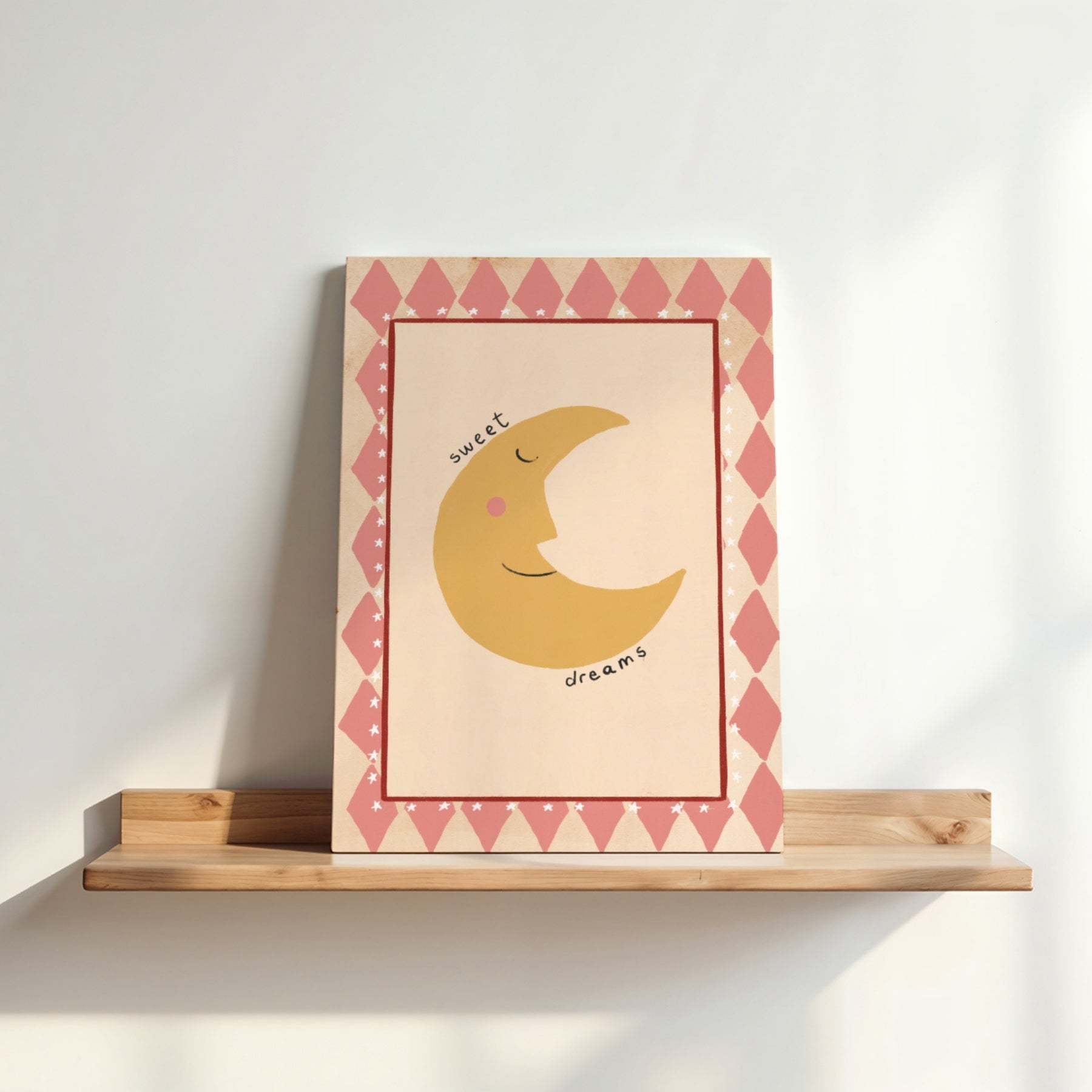 Stampa su tela per cameretta "Sogni d'oro - Luna"