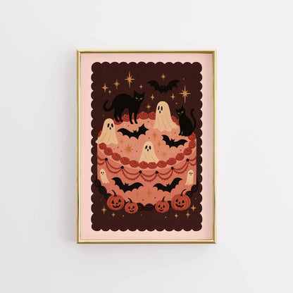 Halloween Cake Wall Art – Cute  Print