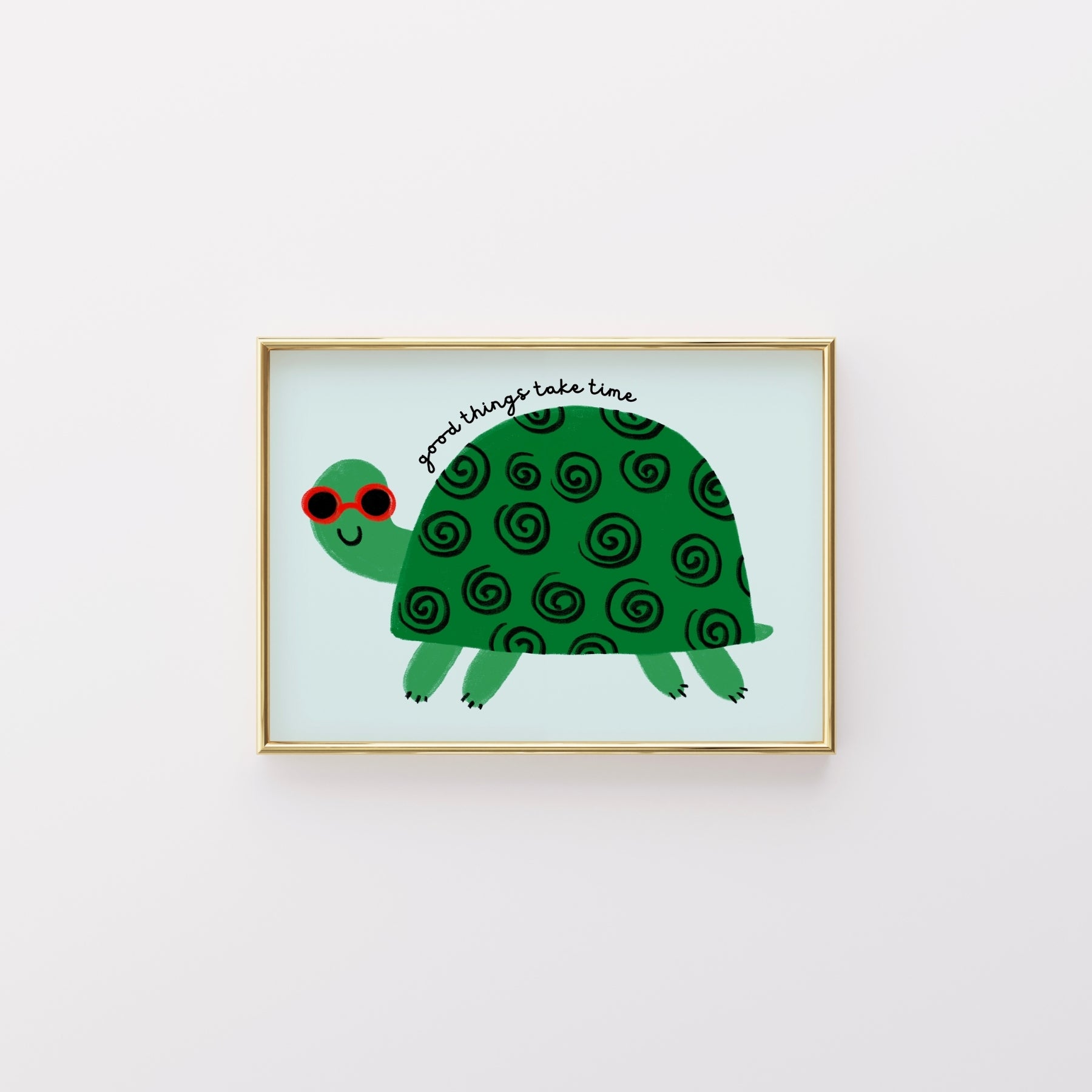 Turtle Nursery Print – Cute Animal Wall Art