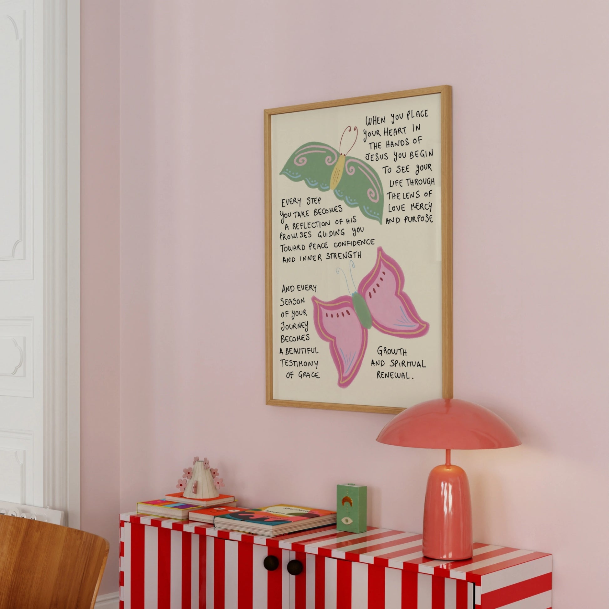 Décoration murale papillon chrétienne